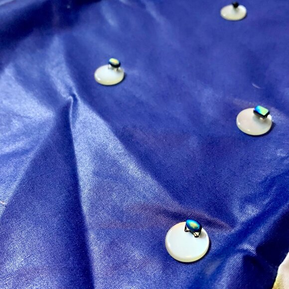 Handmade Xmas Tree Skirt Nutcracker Snowflakes Angels Beaded Quilted PomPom Trim - Picture 3 of 8